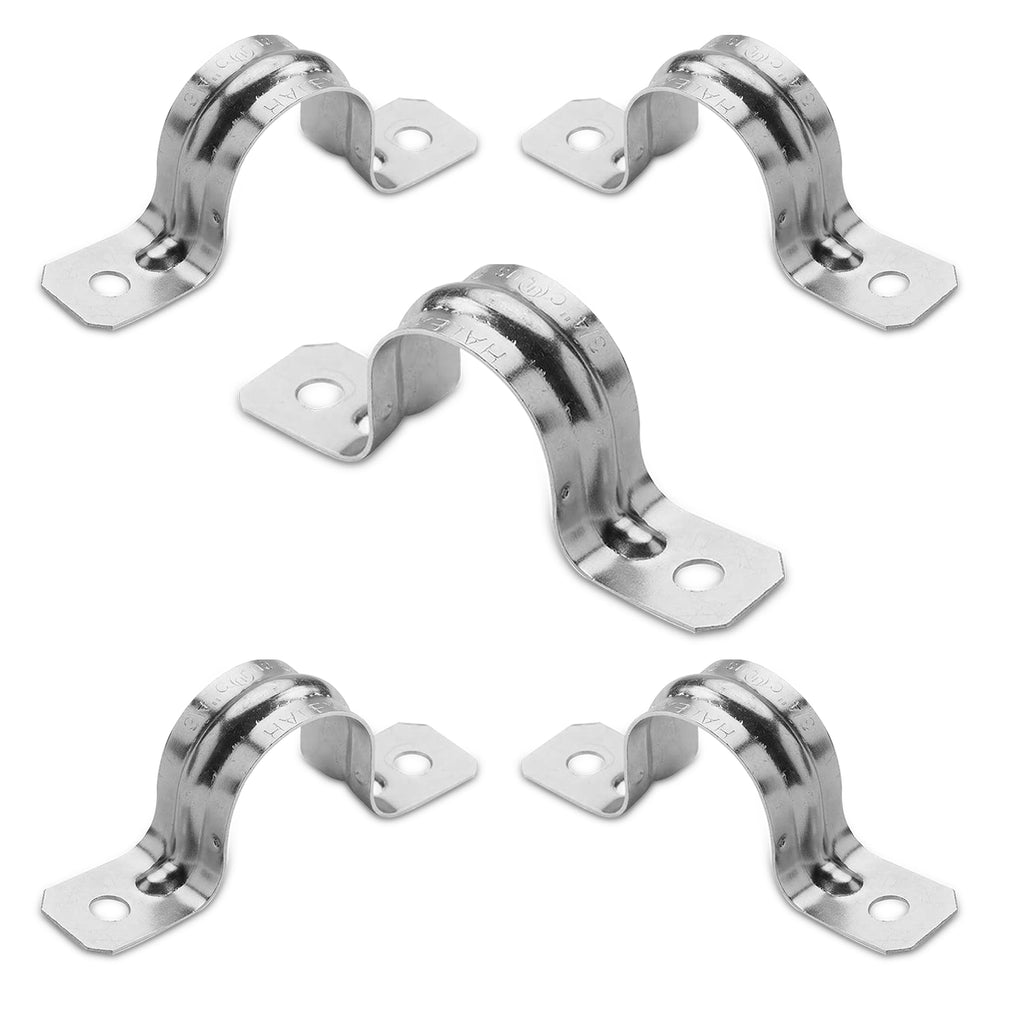 2 Hole Rigid Pipe Straps Heavy Duty Steel OhBrands