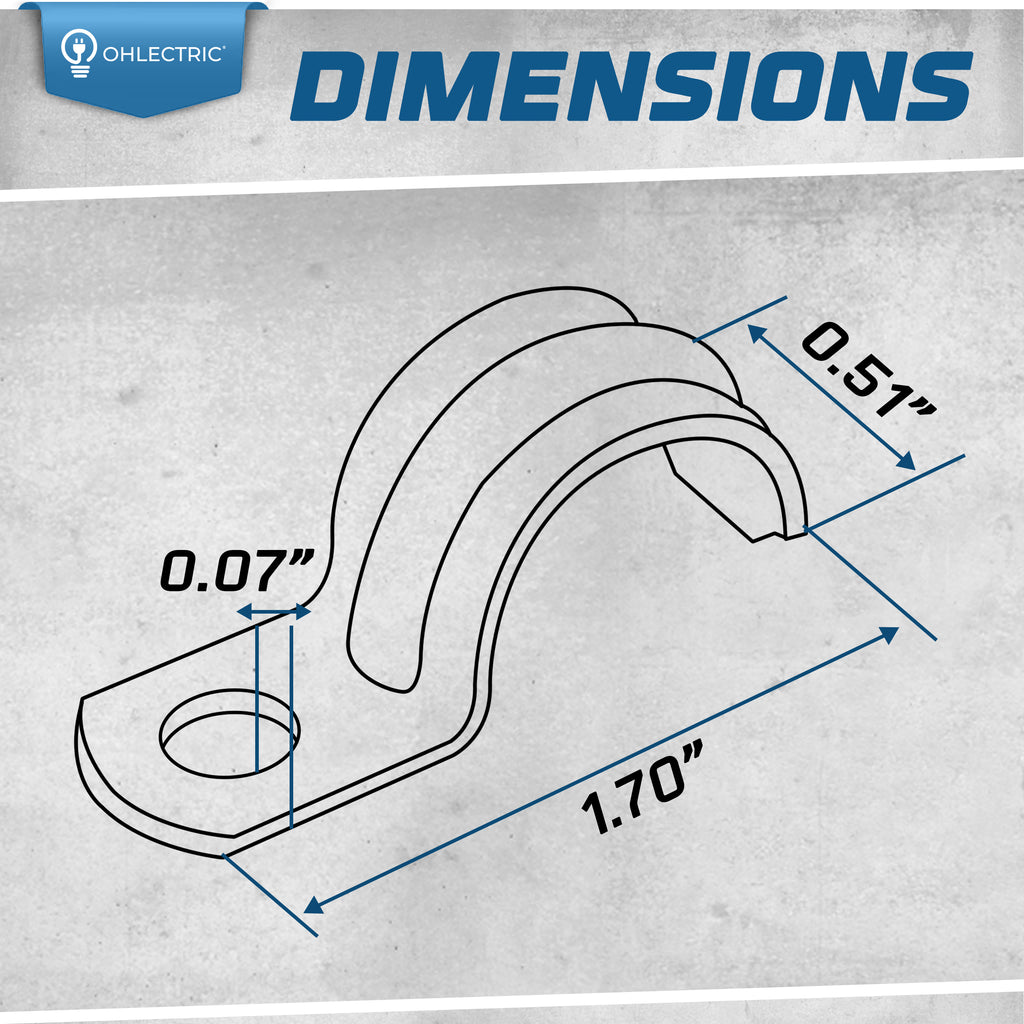 1-Hole Pipe Strap for EMT Conduits