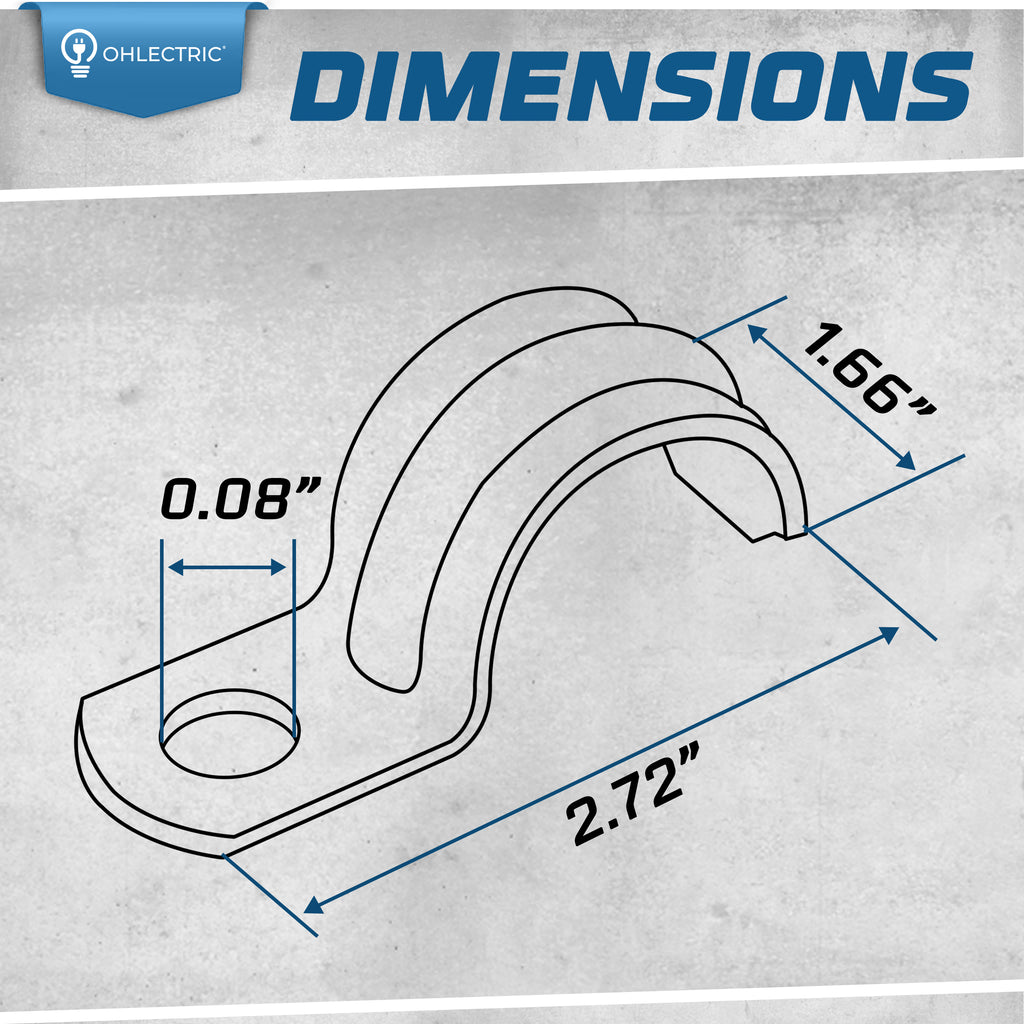 1-Hole Pipe Strap for EMT Conduits