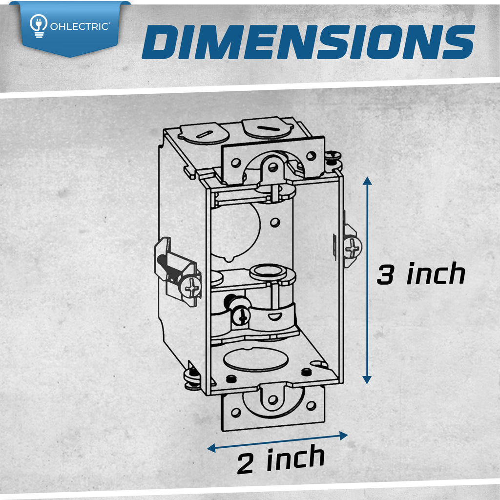 3“ x 2” Gangable Switch Box with BX/MC Clamp